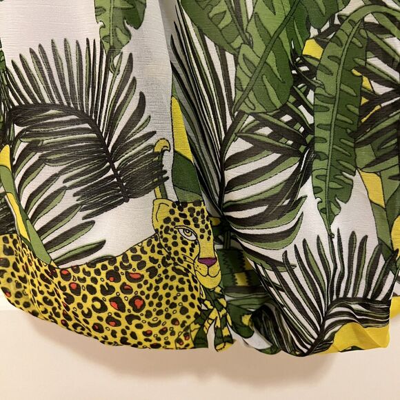 INC International Concepts Jungle Animal safari Tiger Faux Wrap Top Size Small - Picture 4 of 14